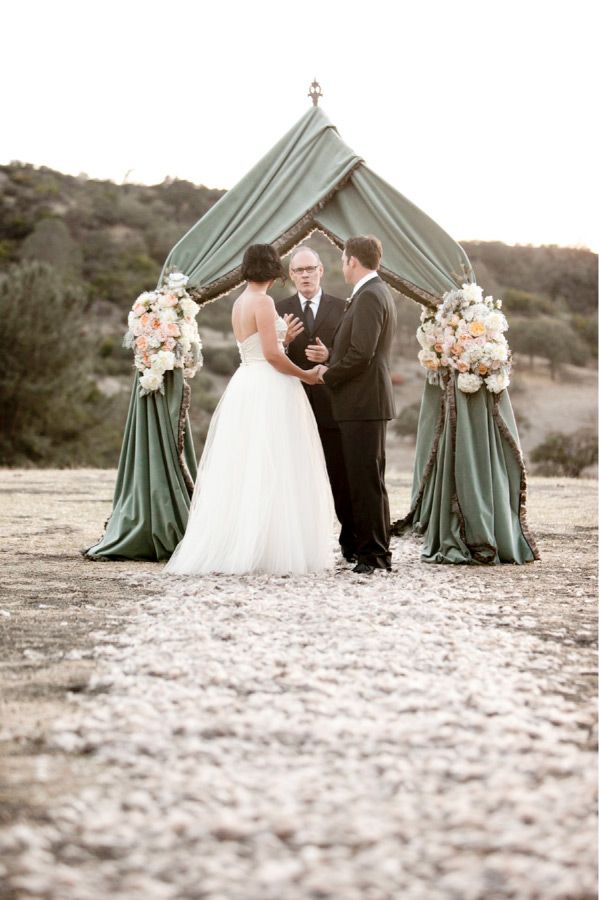 green beach wedding arch ideas