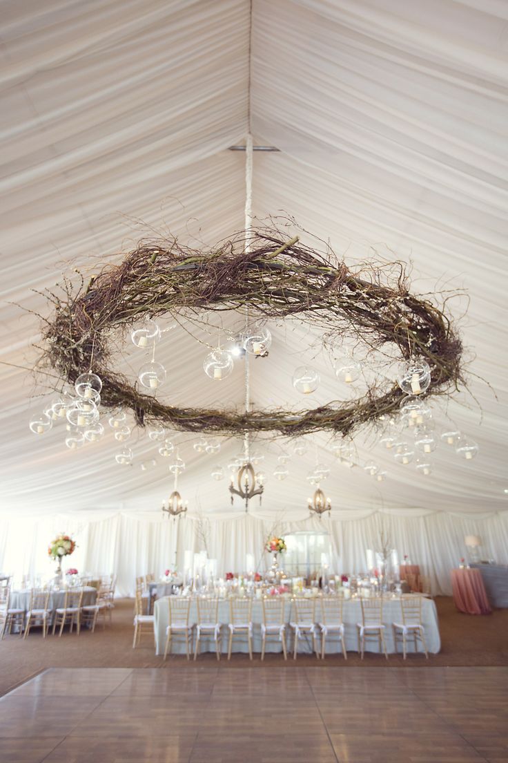 hanging rustic wedding wreath