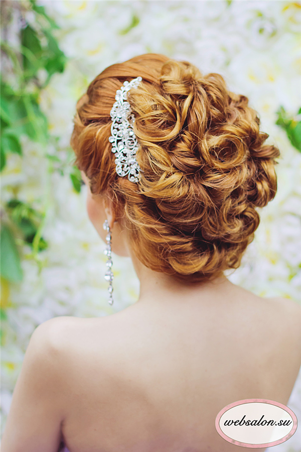 long curly updo wedding hairstyle