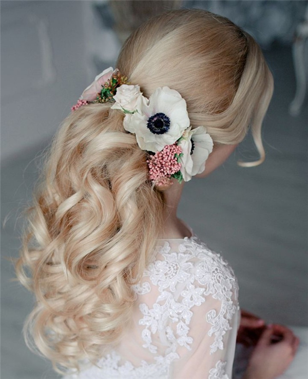 long wedding hairstyle