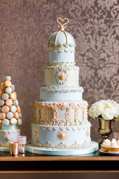 mint blue disney wedding cakes