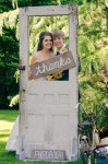 old door wedding photo booth