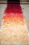 ombre petals wedding aisle runner ideas