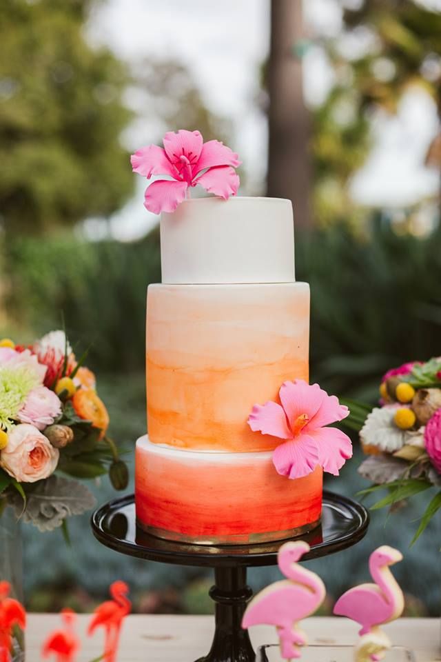 ombre wedding cakes