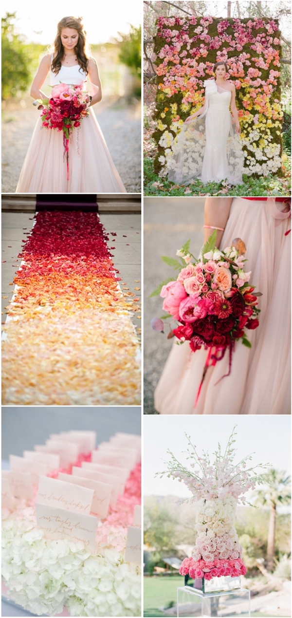 ombre wedding decor ideas