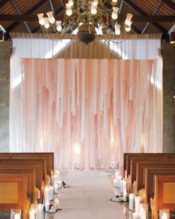 35 Dreamy Indoor Wedding Ceremony Backdrops 7 pastel pink wedding backdrop