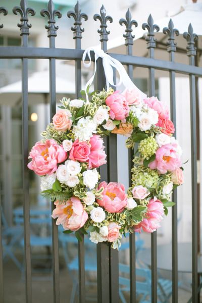 peony wedding wreath