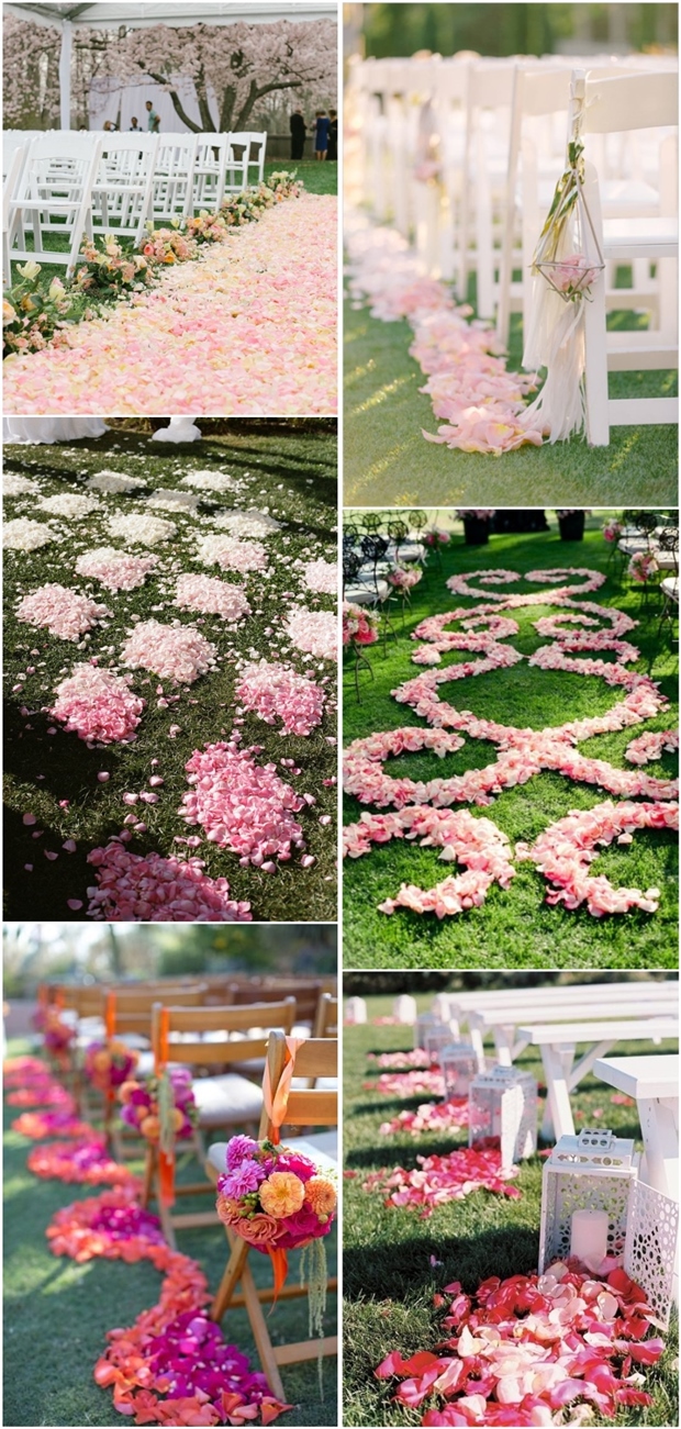 petals wedding aisle runner decor ideas