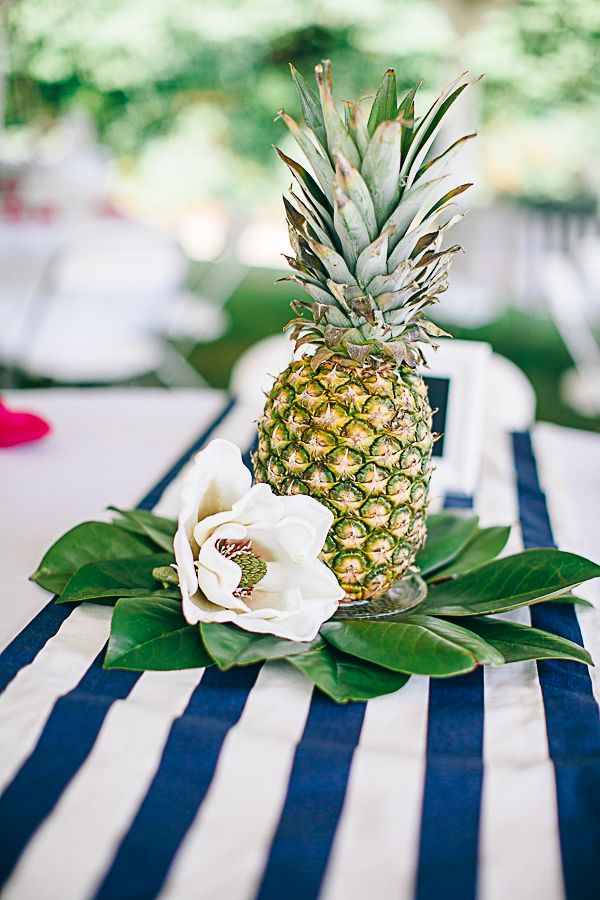 pineapple beach wedding centerpieces