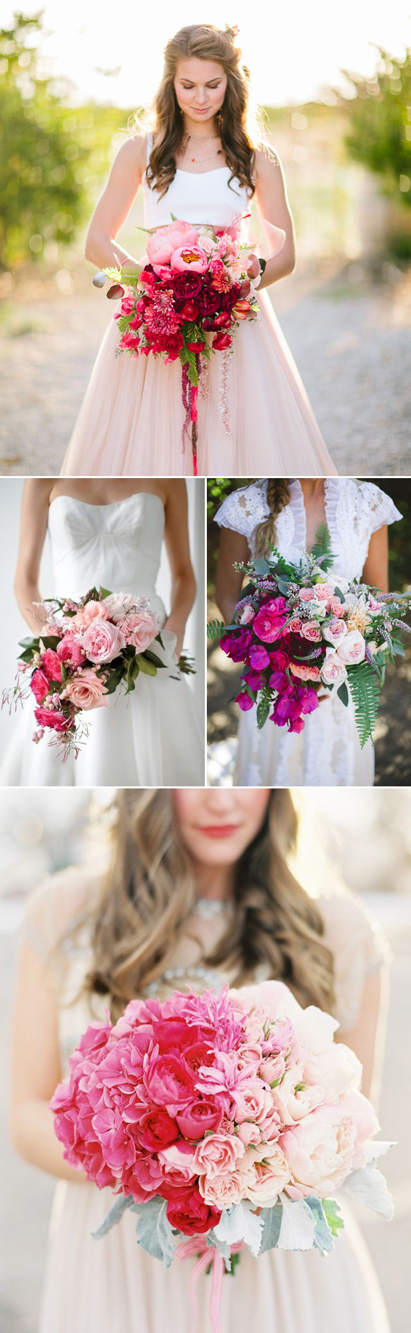 pink ombre wedding bouquet