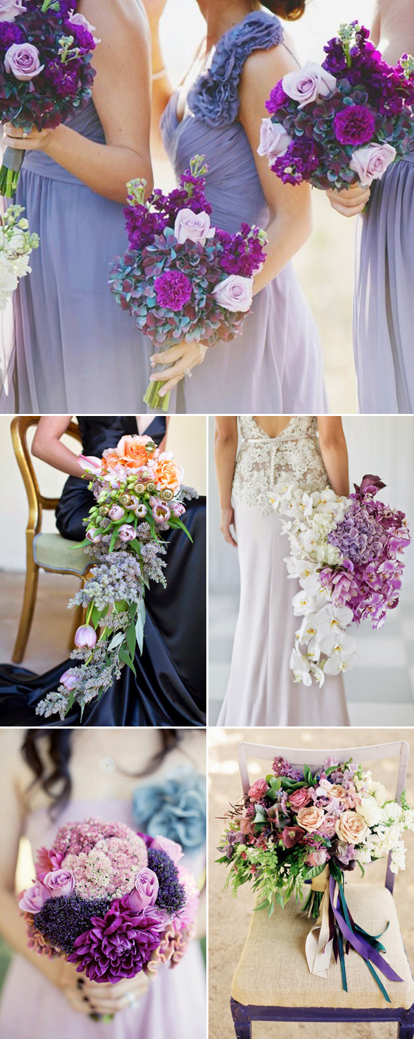 purple ombre bridal bouquet