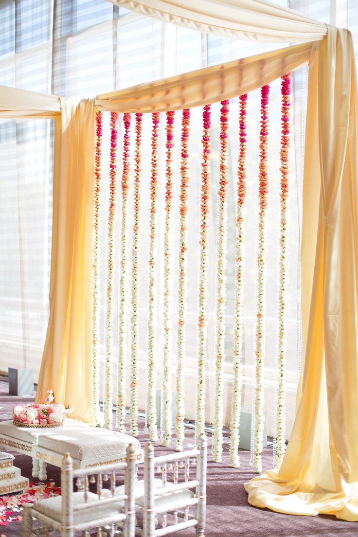 red ombre wedding backdrop