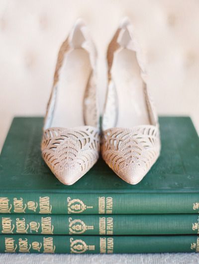 vintage cut-out laser cut wedding shoes