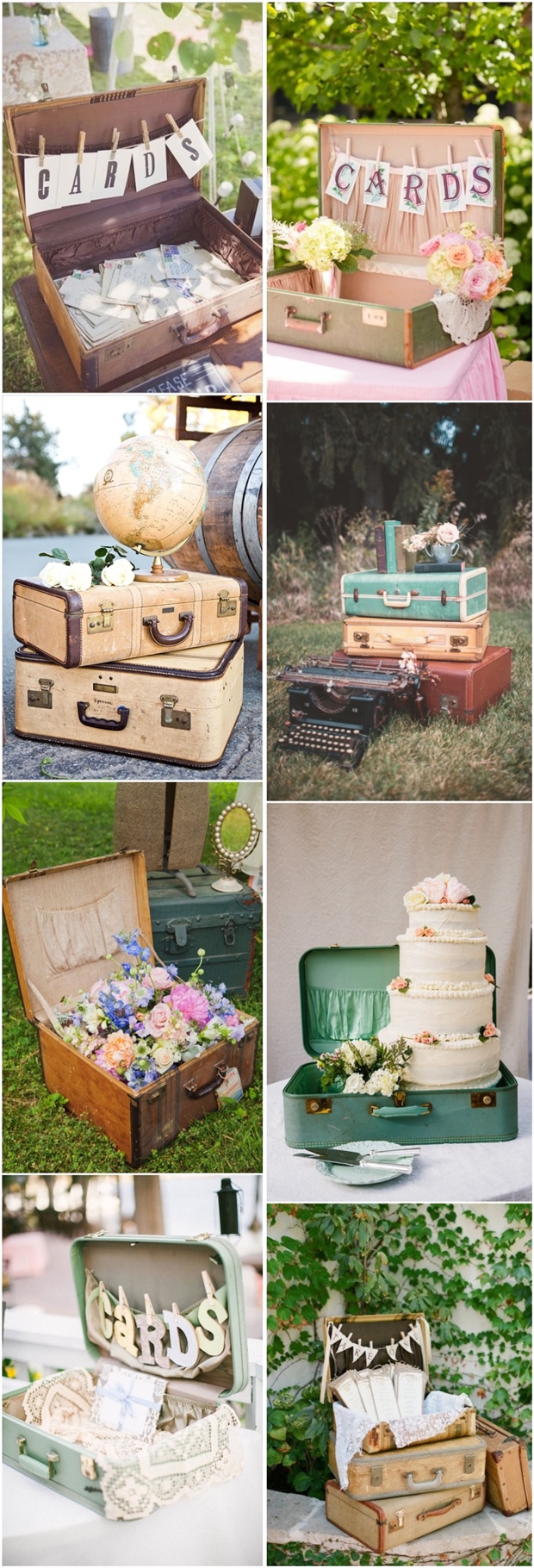 vintage suitcase wedding decor ideas