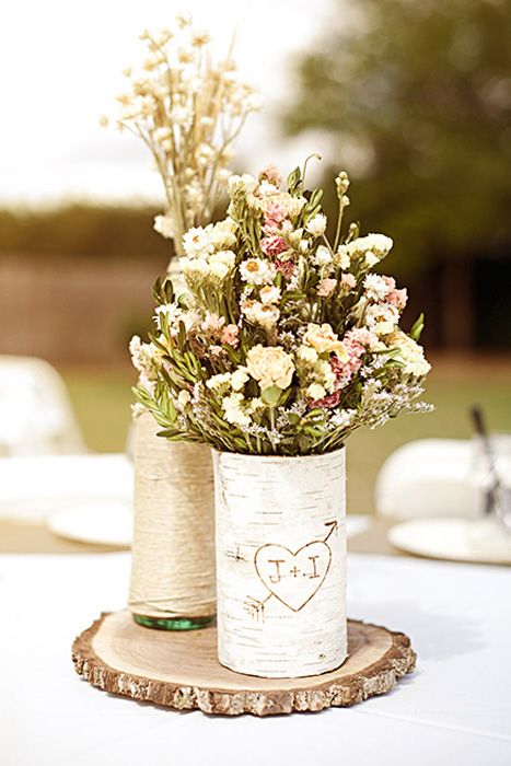 Birch bark wedding decor - Elegant rustic wedding centerpieces - Sweet –  The Little Rustic Farm