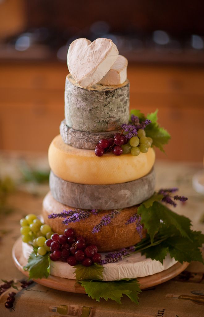 Alternative Fall Rustic Cheese Wedding Cake