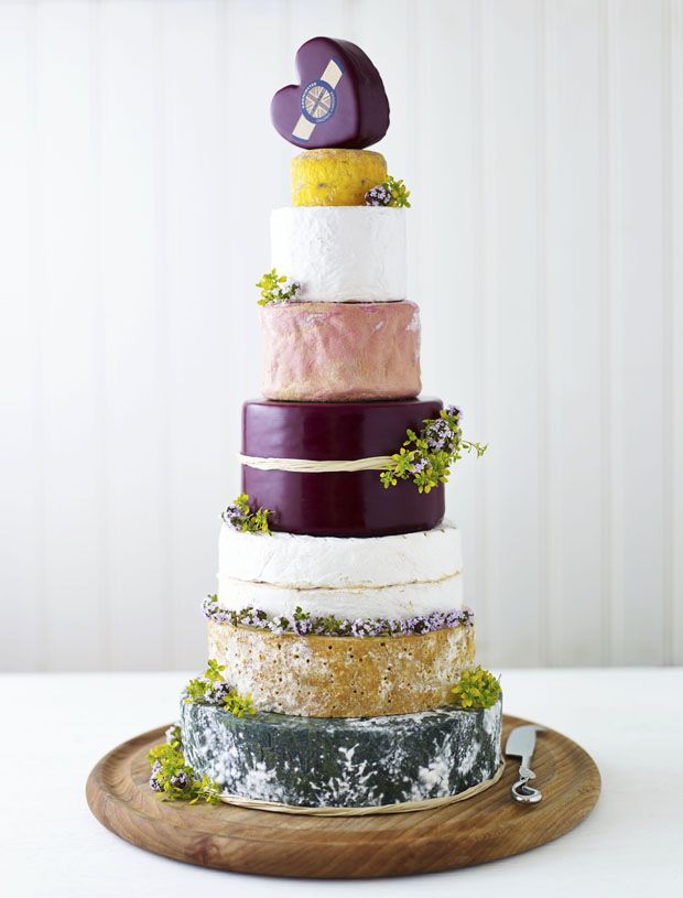 Alternative Purple and Orange Wedding Cake Idea