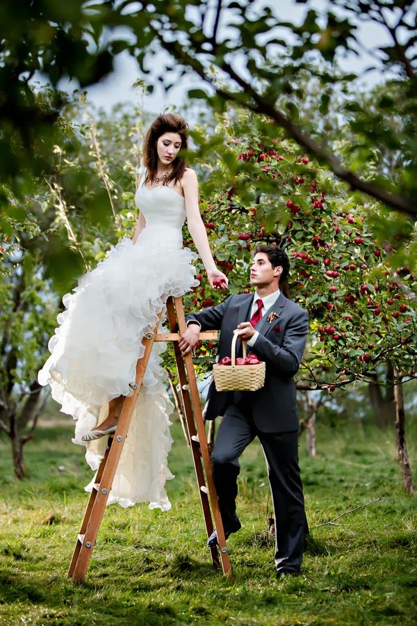 40 Chic Ways to Use Ladder on Rustic / Country Weddings 34 Apple themed wedding ideas