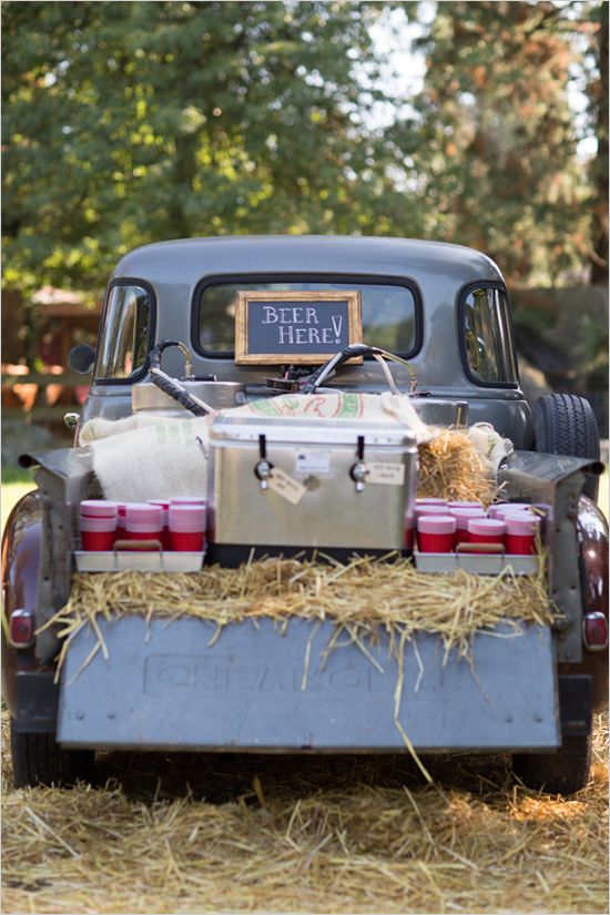 Beer here truck as drink station