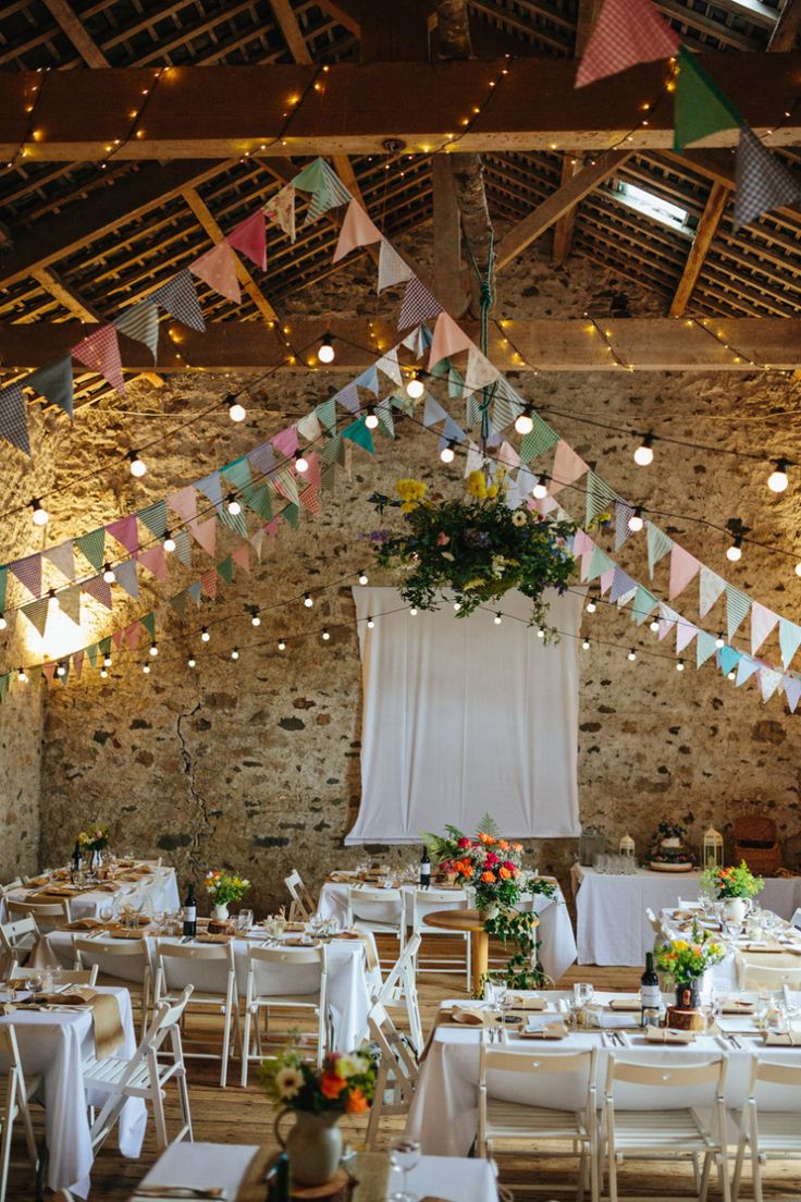 English Festival Barn Wedding Decor