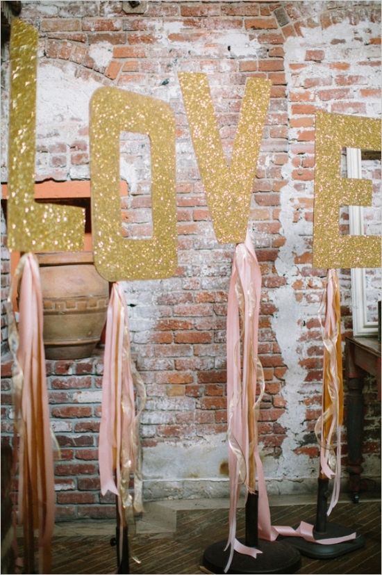 35+ Awesome LOVE Letters Wedding Decor Ideas 27 Princess pink and gold wedding with glam
