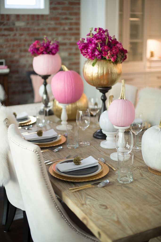 Pumpkin Inspired Table Centerpieces for fall entertaining & weddings