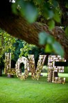 Shimmery Love Letters Wedding Hanging Decor