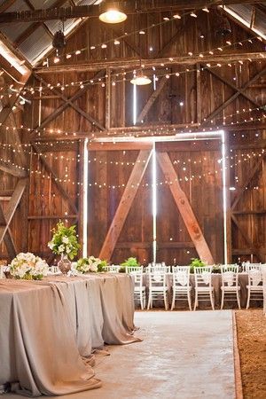 barn indoor light wedding ideas