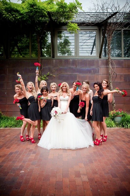 white black and red wedding dresses