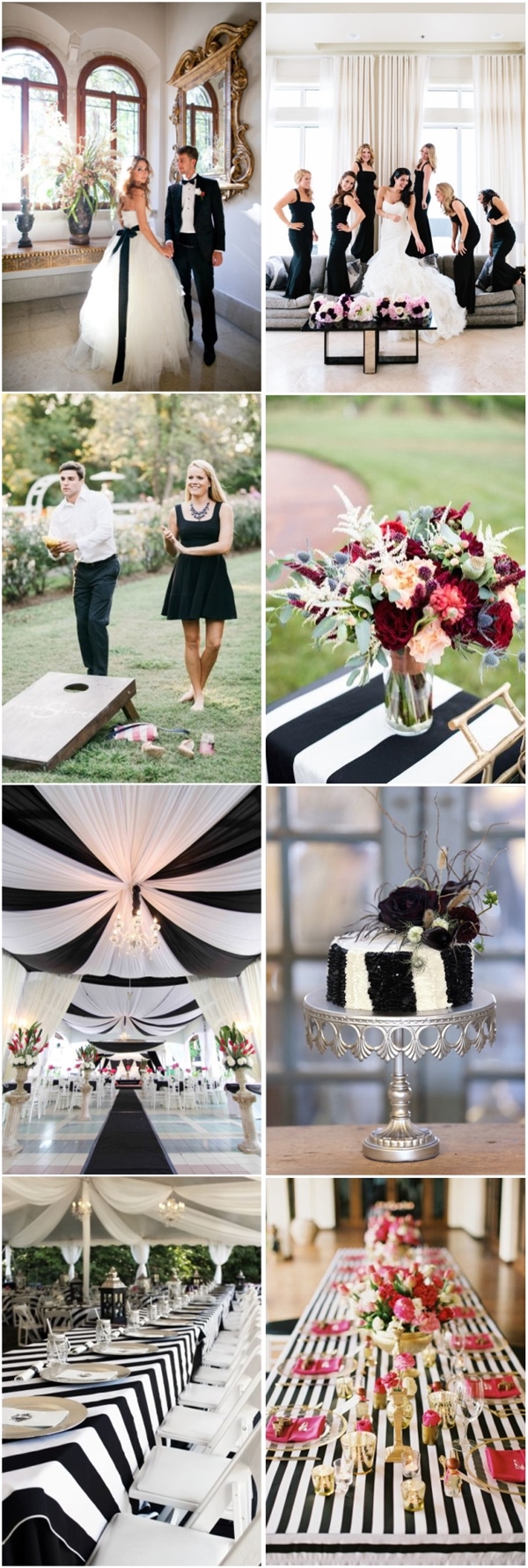 black and white wedding color ideas