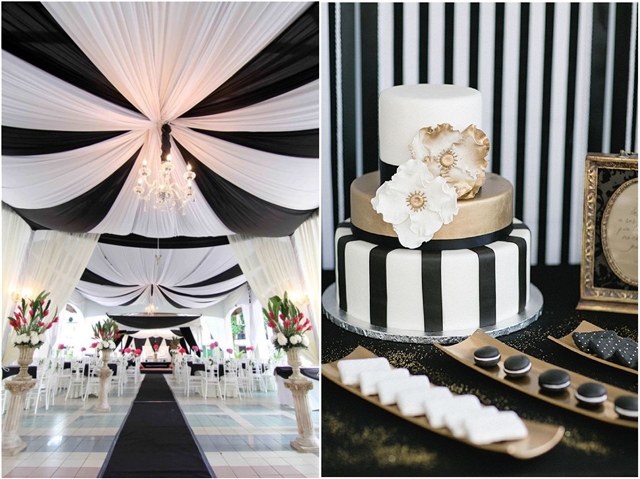 black and white wedding colors
