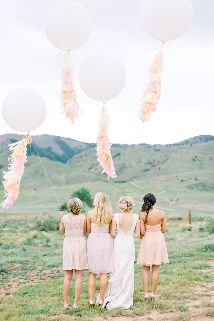 bridesmaids and balloons go together like peanut butter and jelly