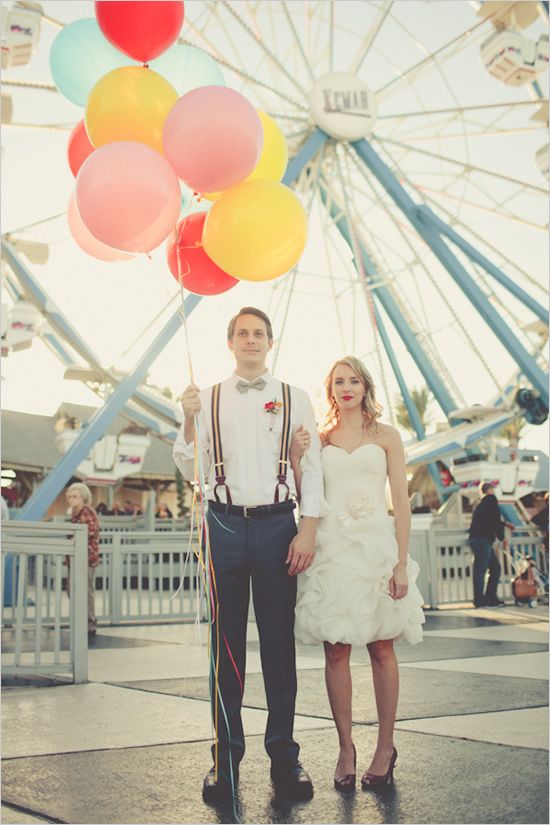 carnival wedding with of course giant balloons
