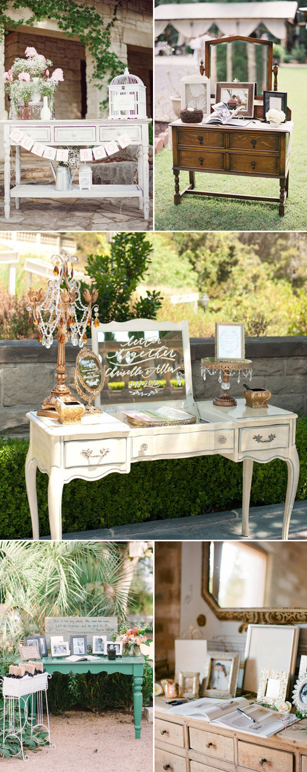 chests guest book table setting ideas
