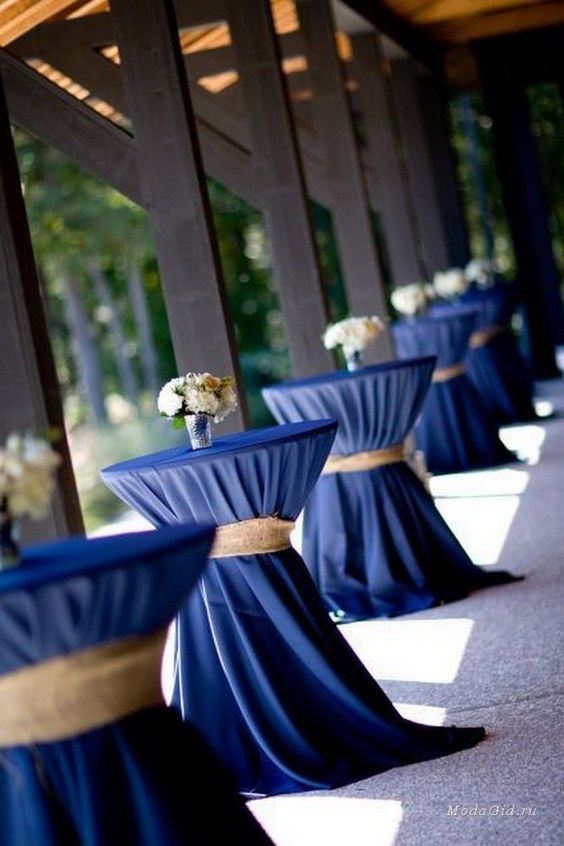 Purple And Navy Blue Wedding Centerpieces