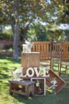 rustic country wedding decor ideas with LOVE letter
