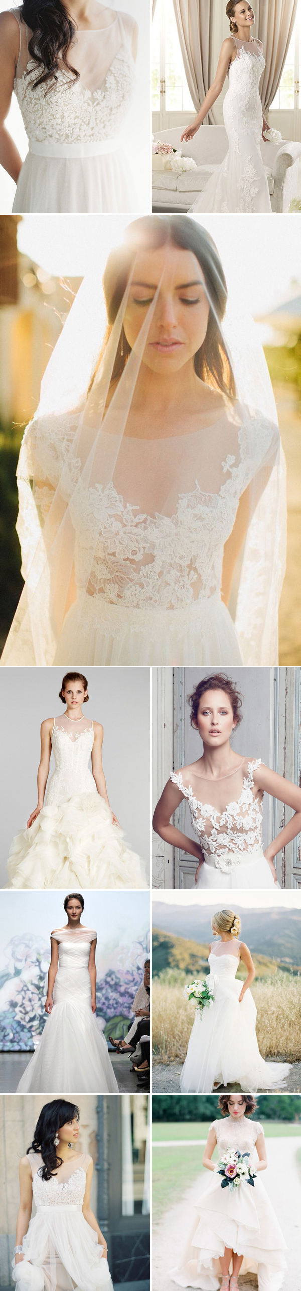 sheer illusion wedding gowns and dresses