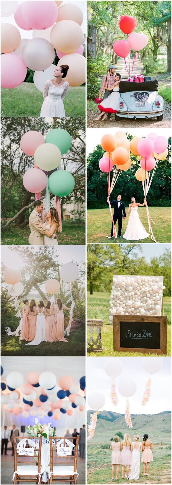 simple unique wedding ideas with giant ballons