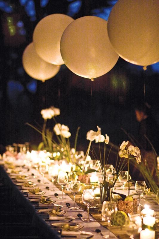 wedding reception decor ideas with giant ballons