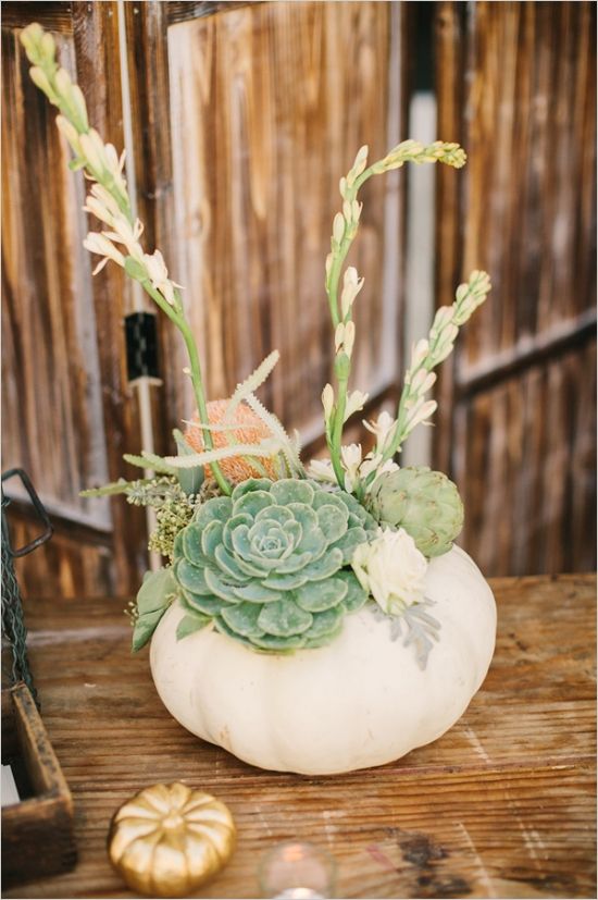 white pumpkin centerpiece ideas