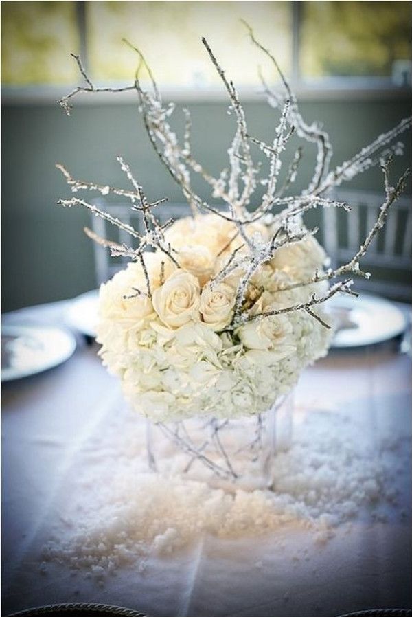 40 Stunning Winter Wedding Centerpiece Ideas - Deer Pearl Flowers