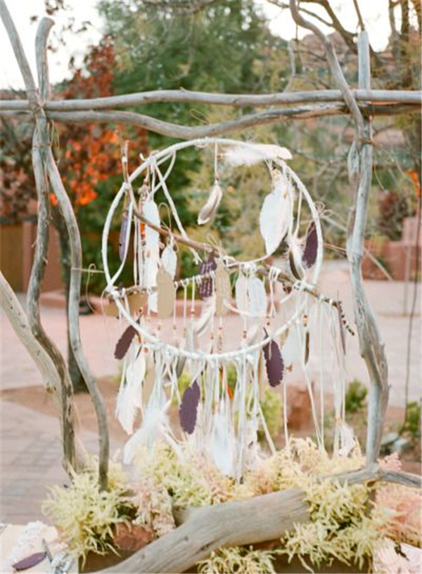 30 Dreamcatchers Boho Wedding Decor Ideas 21 Dream Catcher Ceremony Wedding Backdrop