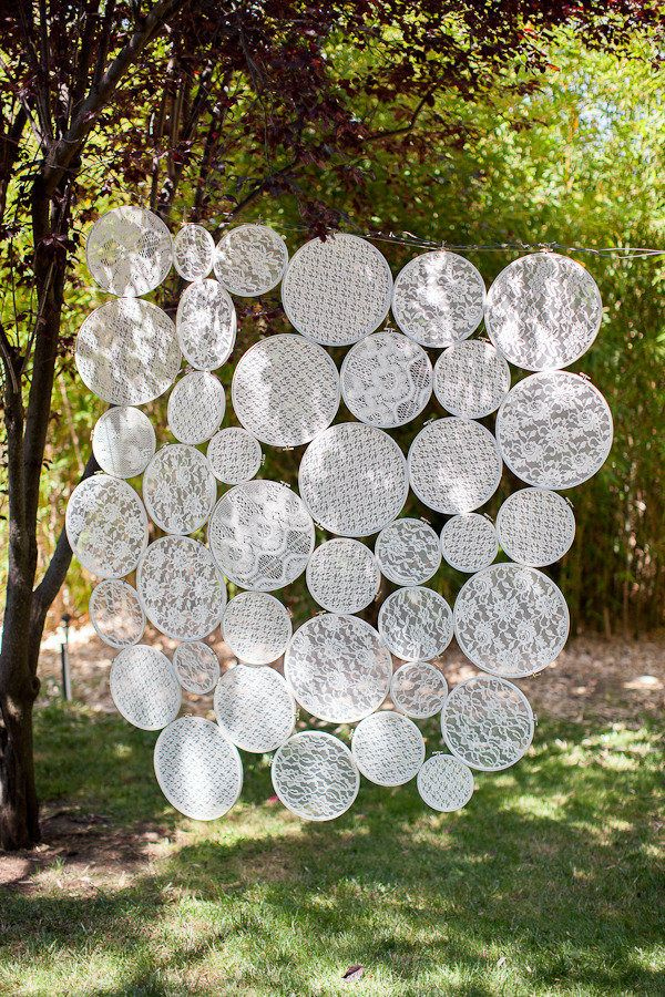 25 Unique Embroidery Hoops Boho Wedding Decor Ideas 10 Embroidery Hoops with different lace patterns boho wedding decor