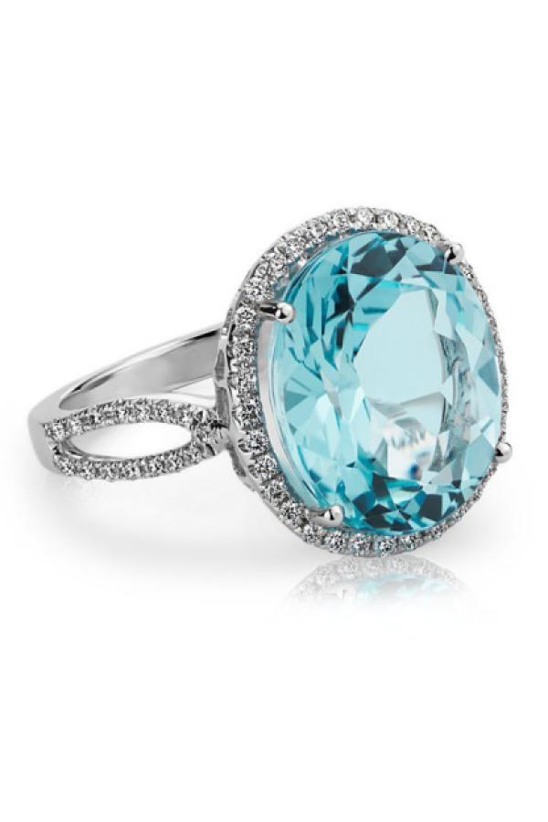 Limpet Shell Blue Engagement Ring