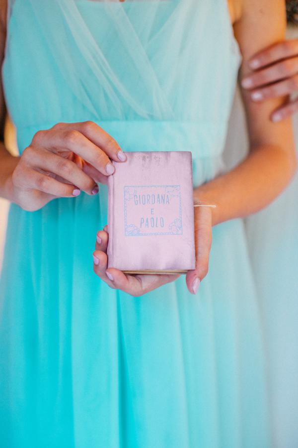 Limpet Shell Blue Tulle Bridesmaid Dress