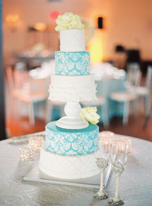 Limpet Shell Blue Wedding Cake Ideas