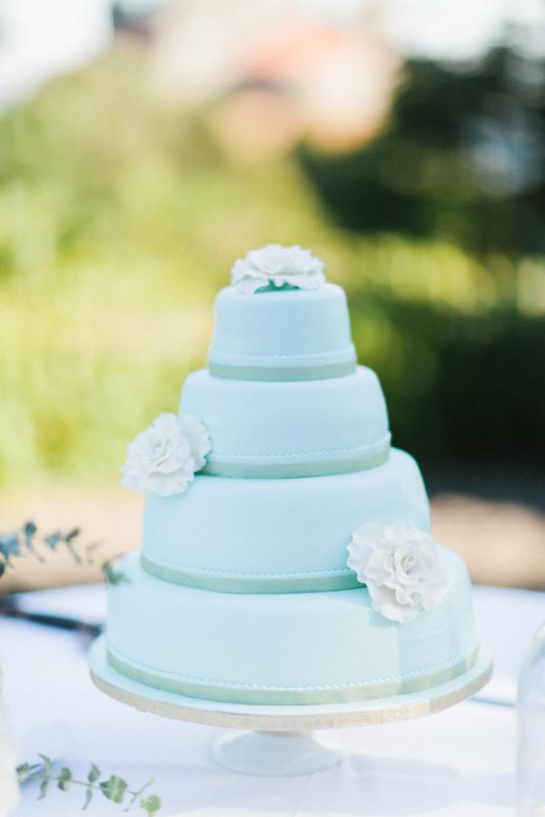 Limpet Shell Blue Wedding Cake