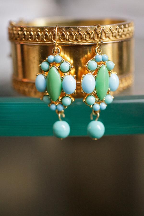 Wedding Color 2016 Trends: Limpet Shell Blue Wedding Color Ideas 8 Limpet Shell Blue and Green Wedding Earrings