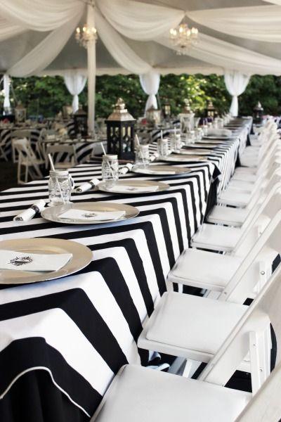 Modern black and white tablescape