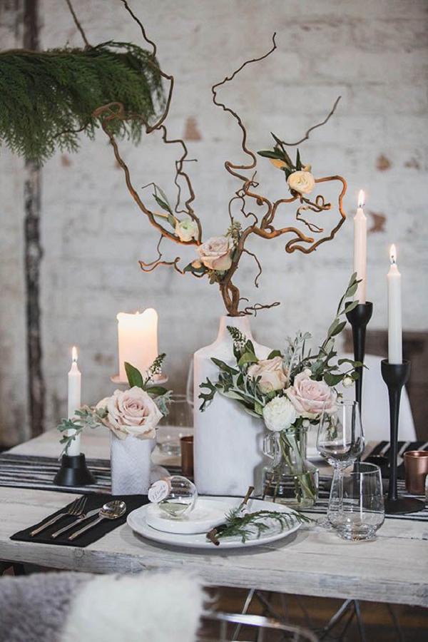 Scandinavian winter wedding decor ideas